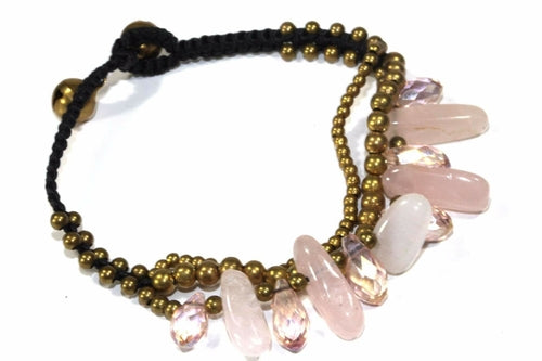 Rose Quartz Boho Bracelet