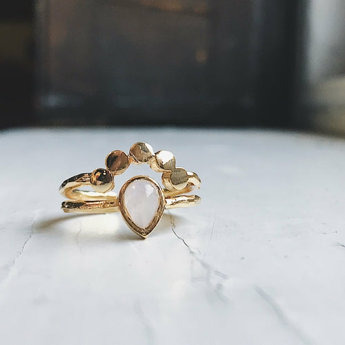 Moondrop Moonstone Ring