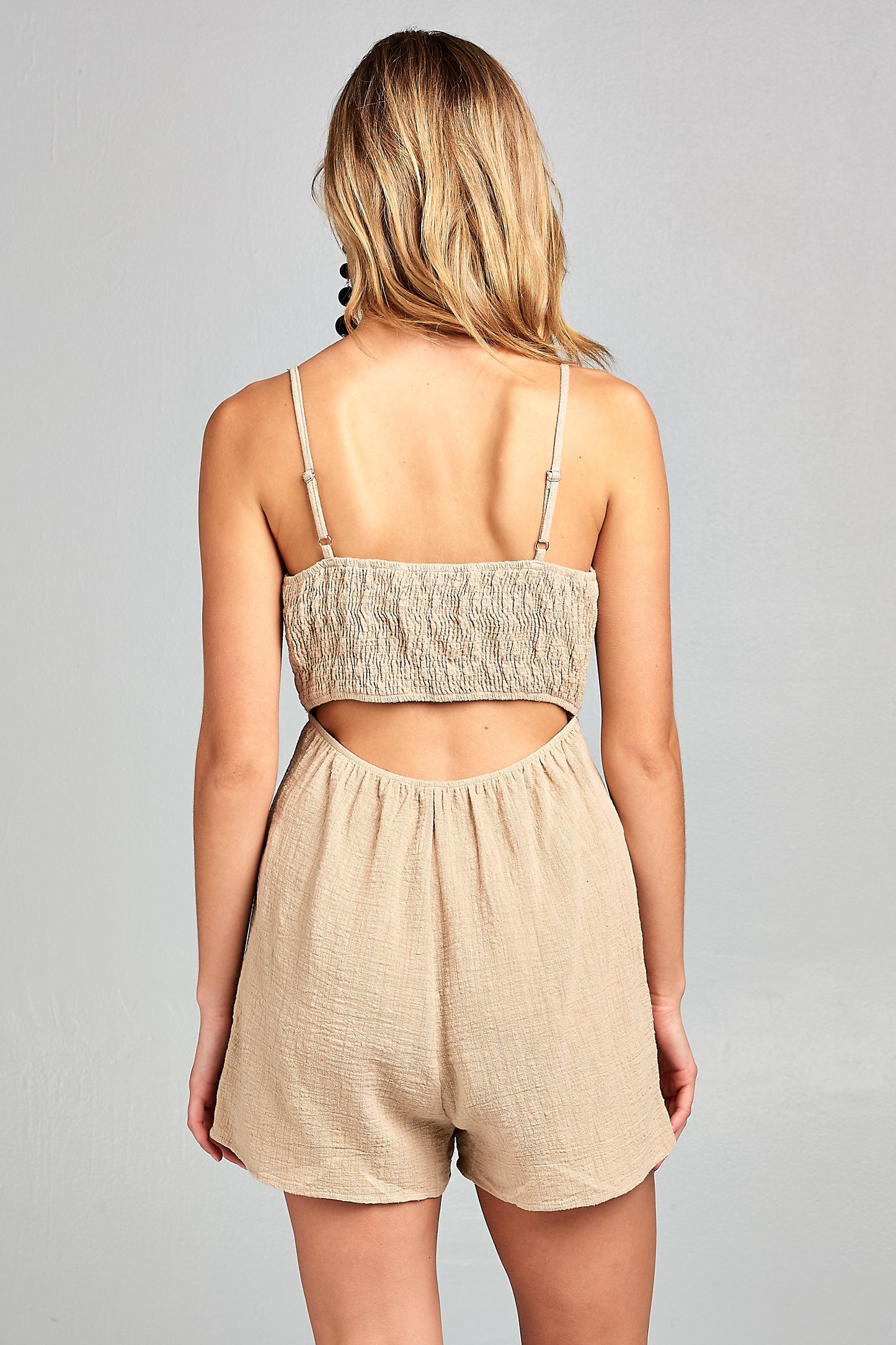 Women's Tie Front Romper