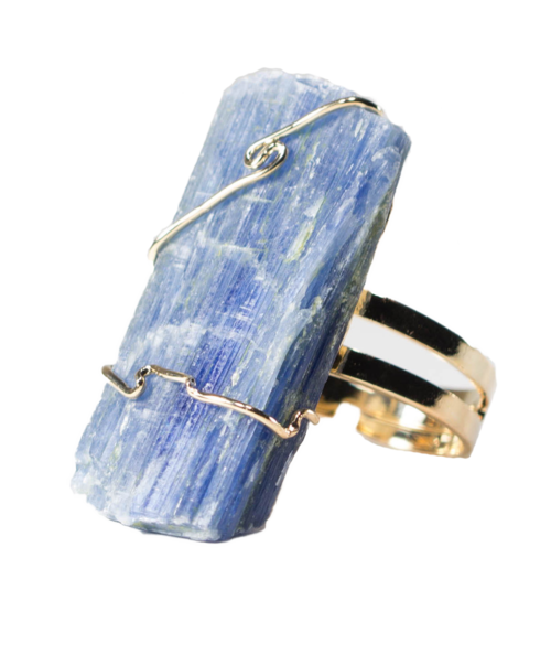 Raw Kyanite Crystal Ring