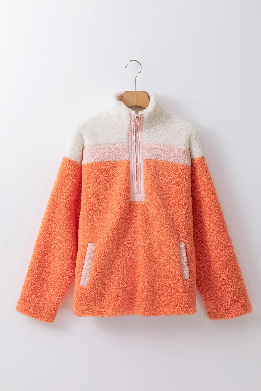 Color Block Half Zip Sweatshirt