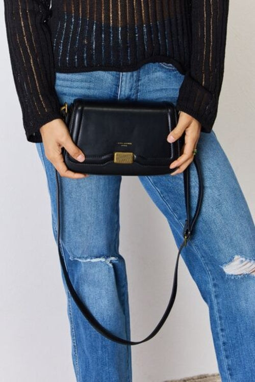 Faux Leather Crossbody Bag