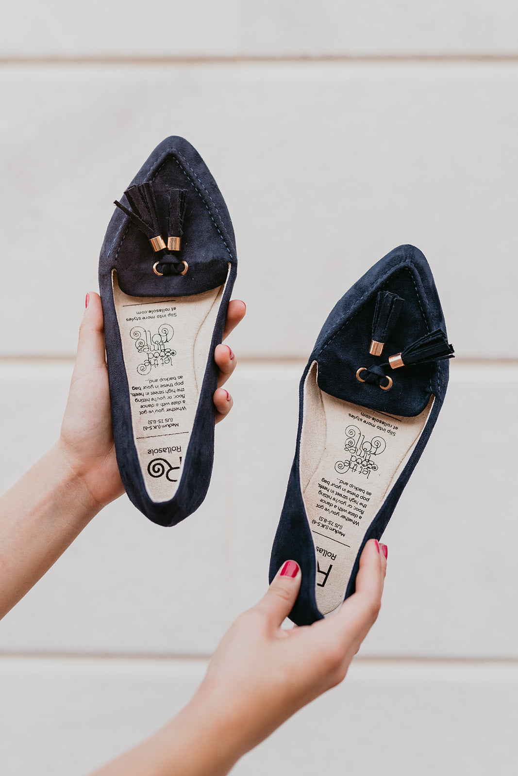 Midnight Blues Roll-Up Flats