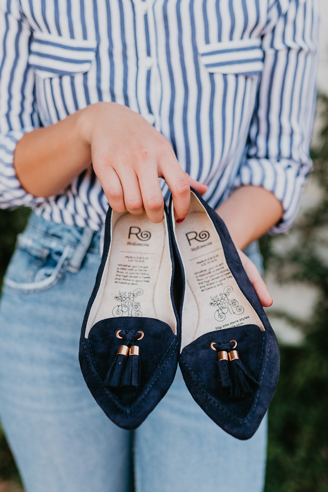 Midnight Blues Roll-Up Flats