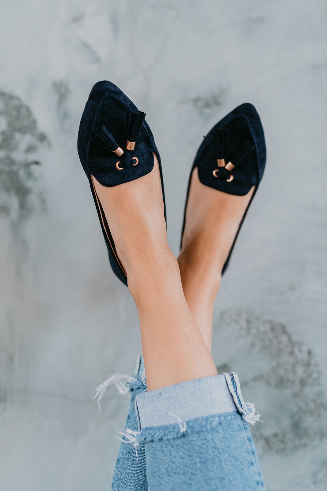 Midnight Blues Roll-Up Flats