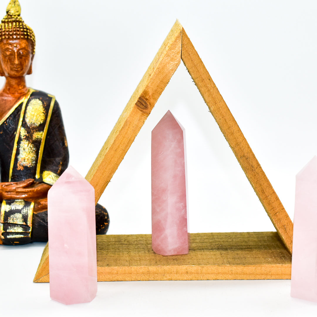 Rose Quartz Crystal Tower