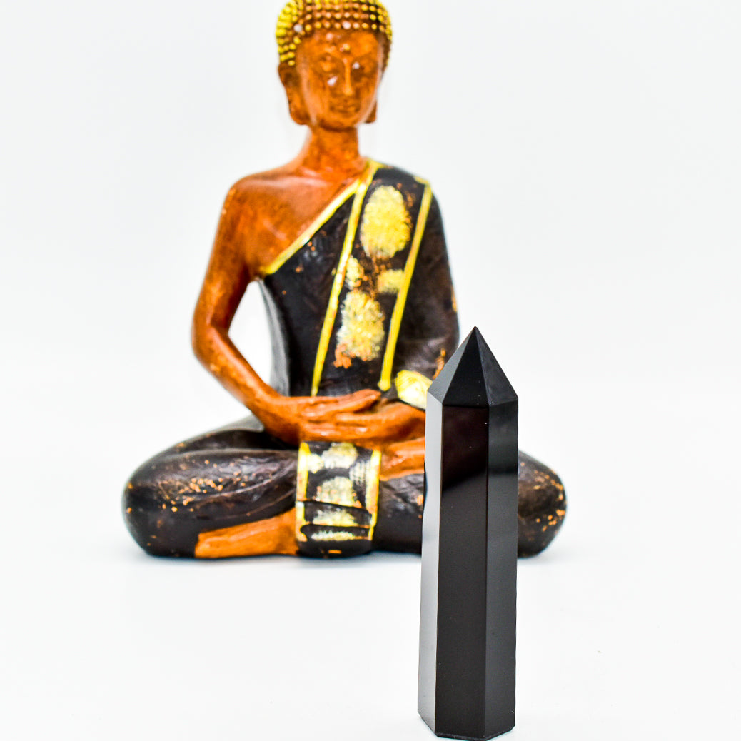 Black Onyx Crystal Point Tower