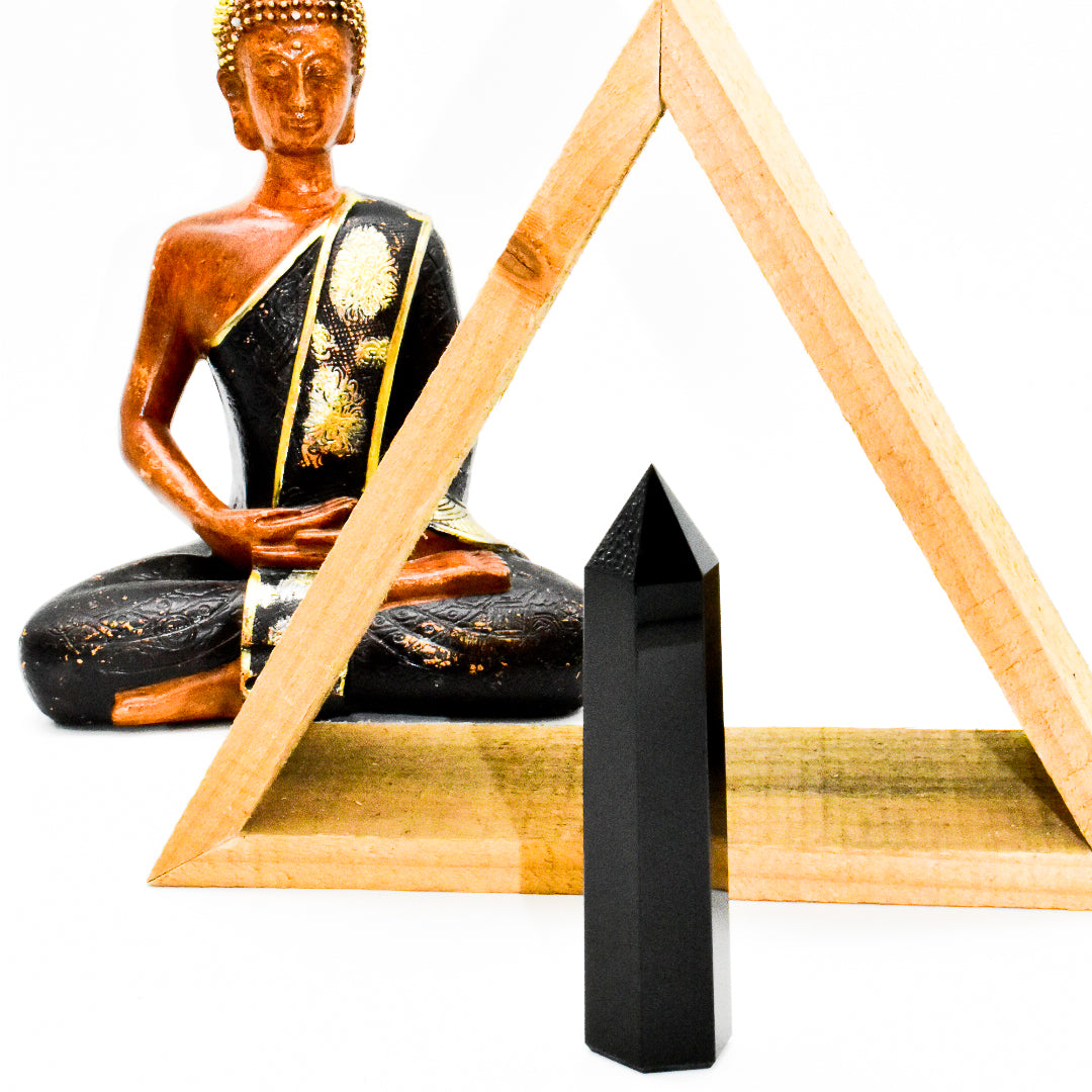 Black Onyx Crystal Point Tower