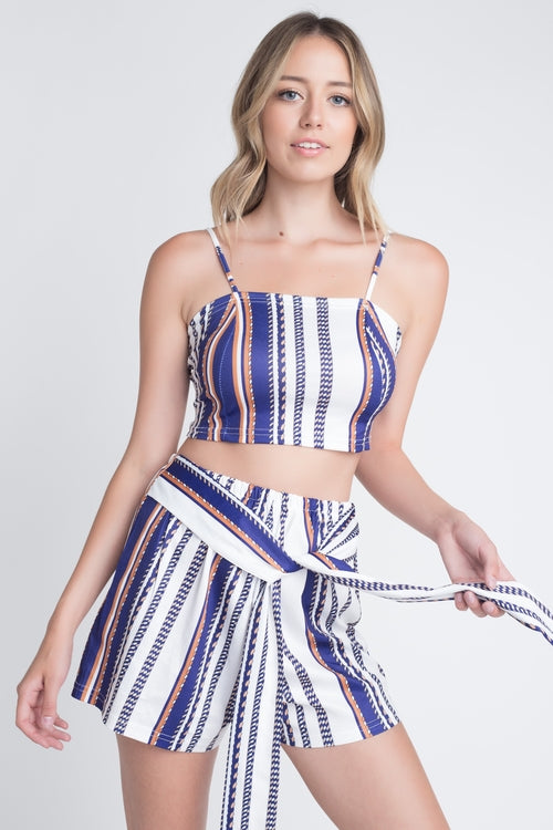 Women's Striped Two Piece