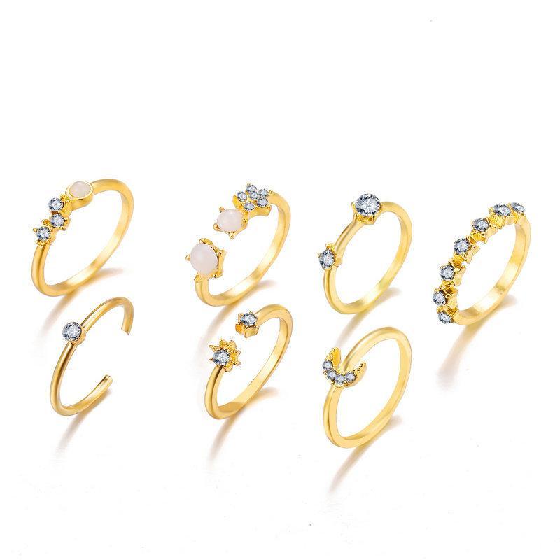 9 Piece Celestial Ring Set