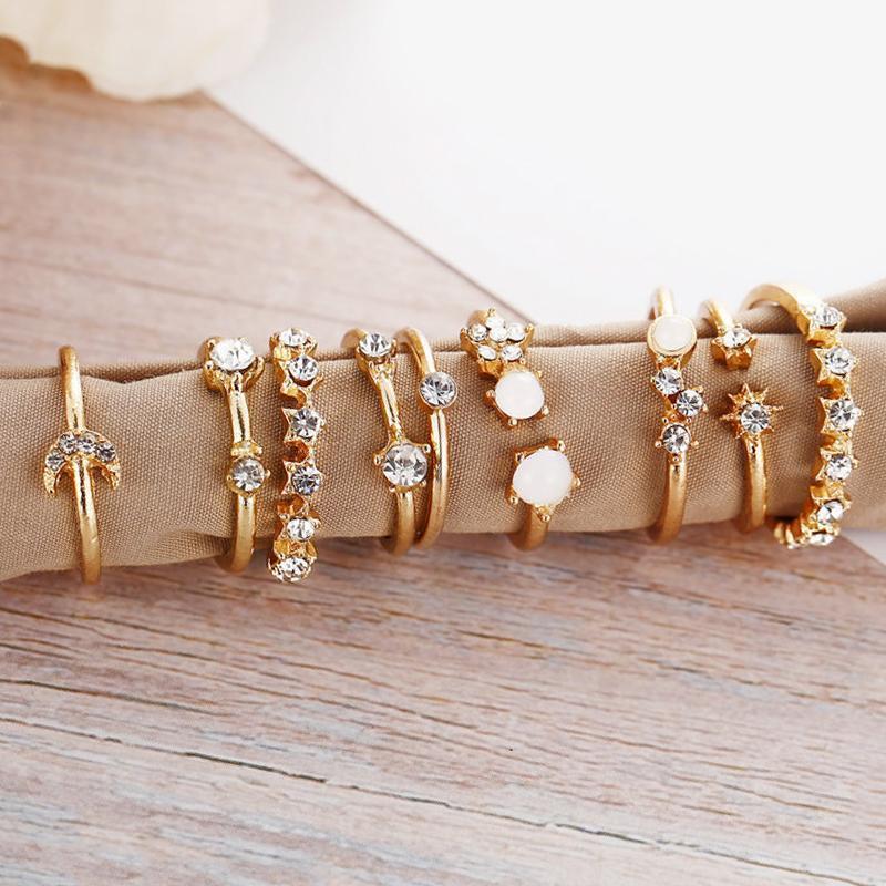 9 Piece Celestial Ring Set