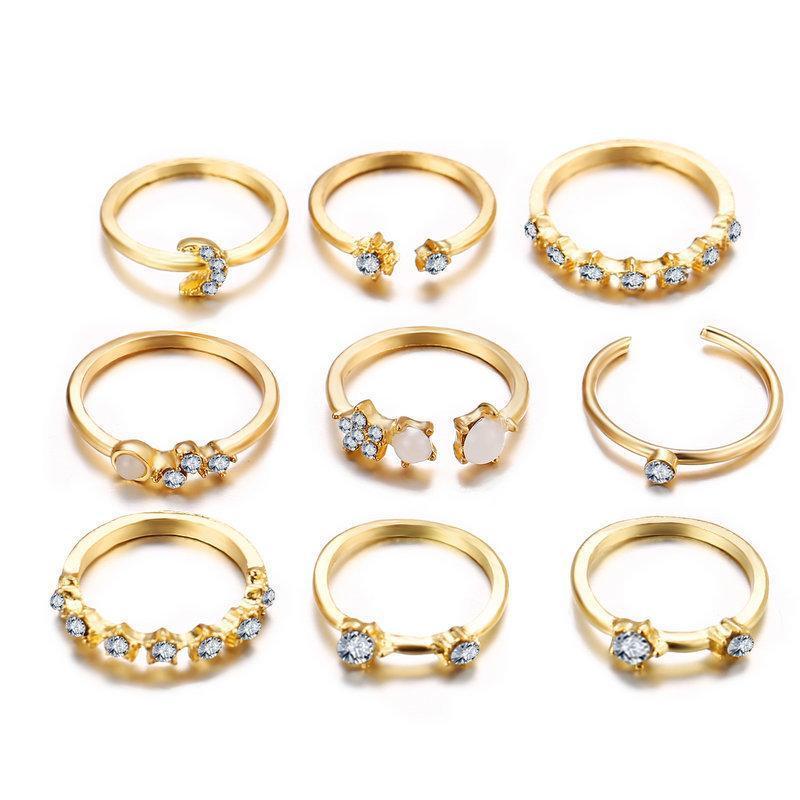 9 Piece Celestial Ring Set