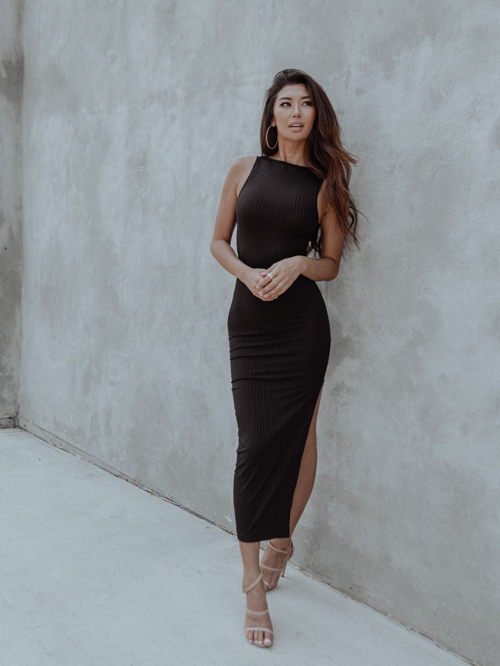 Women's Milan Cut-Out Black Dress