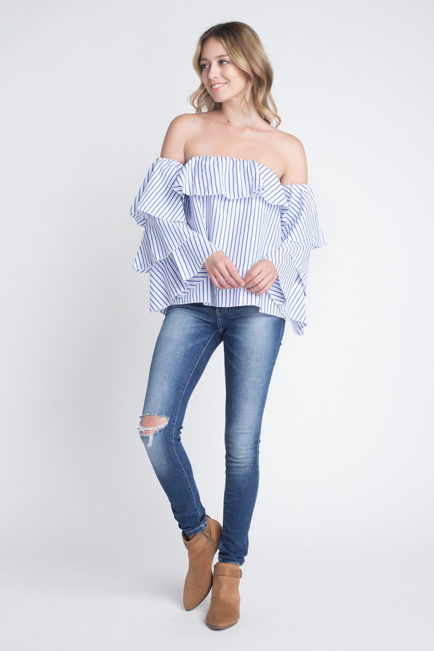 Women's Off Shoulder Ruffle Top