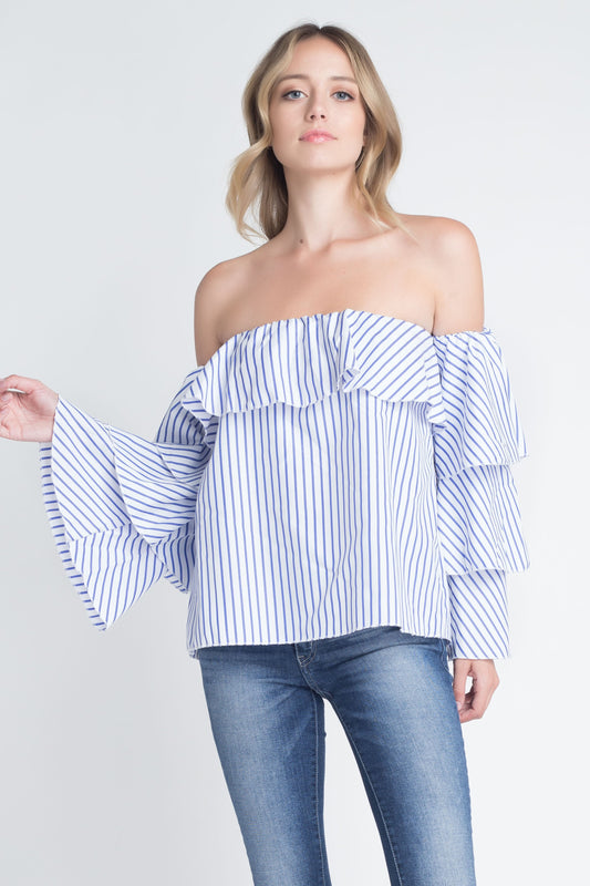 Women's Off Shoulder Ruffle Top