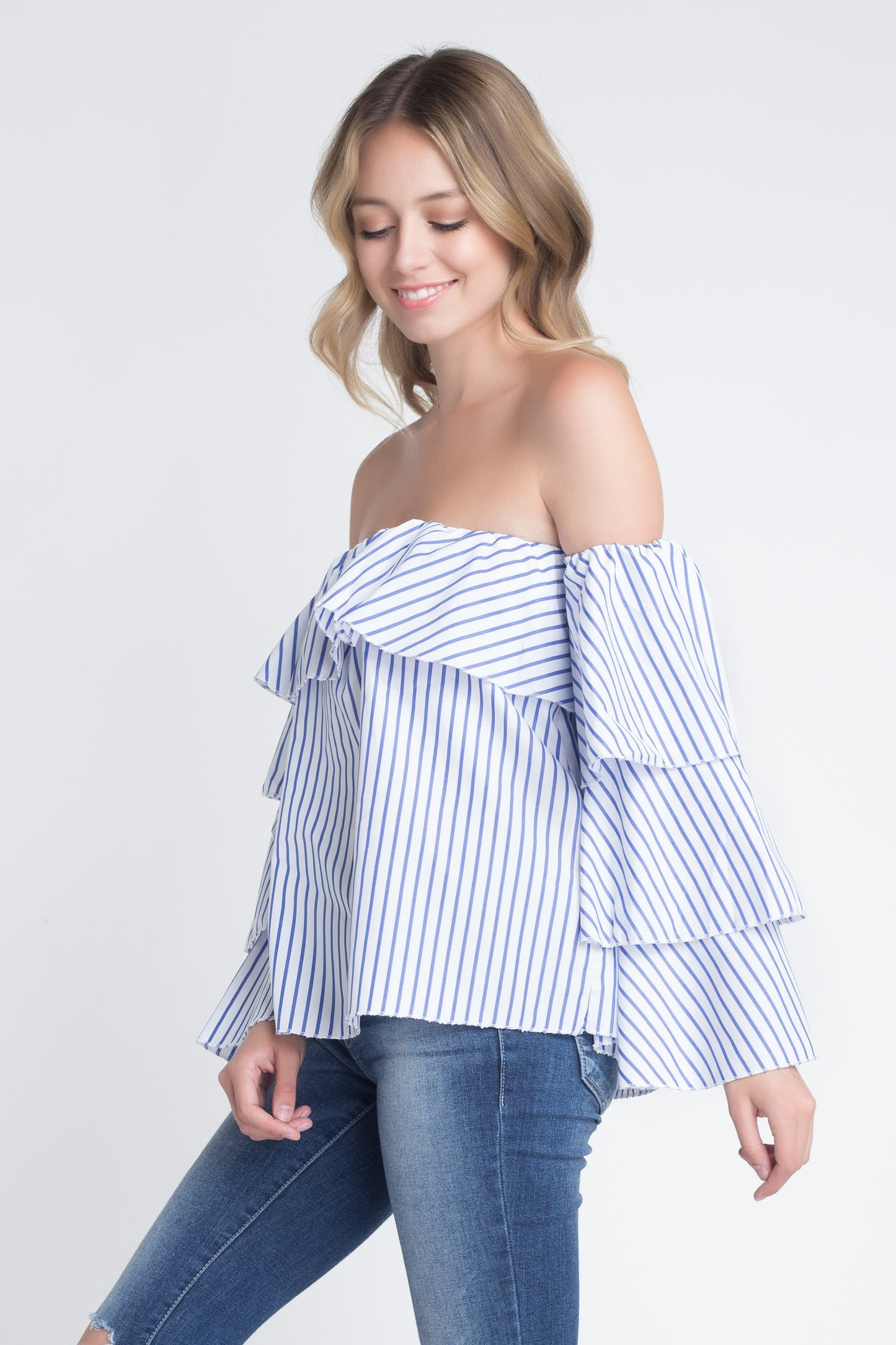 Women's Off Shoulder Ruffle Top