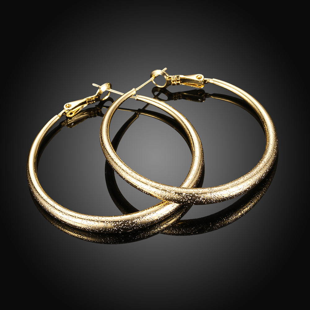 18K Gold Plated Hoop Earrings