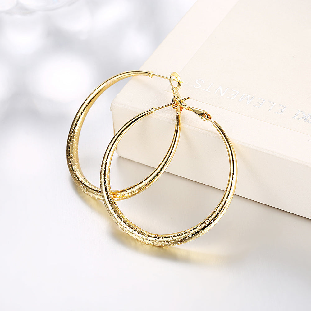 18K Gold Plated Hoop Earrings