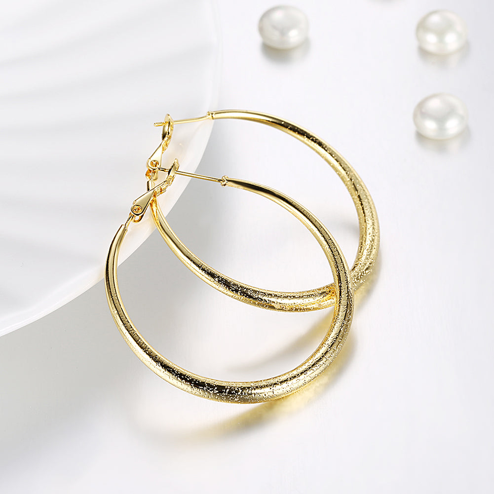 18K Gold Plated Hoop Earrings