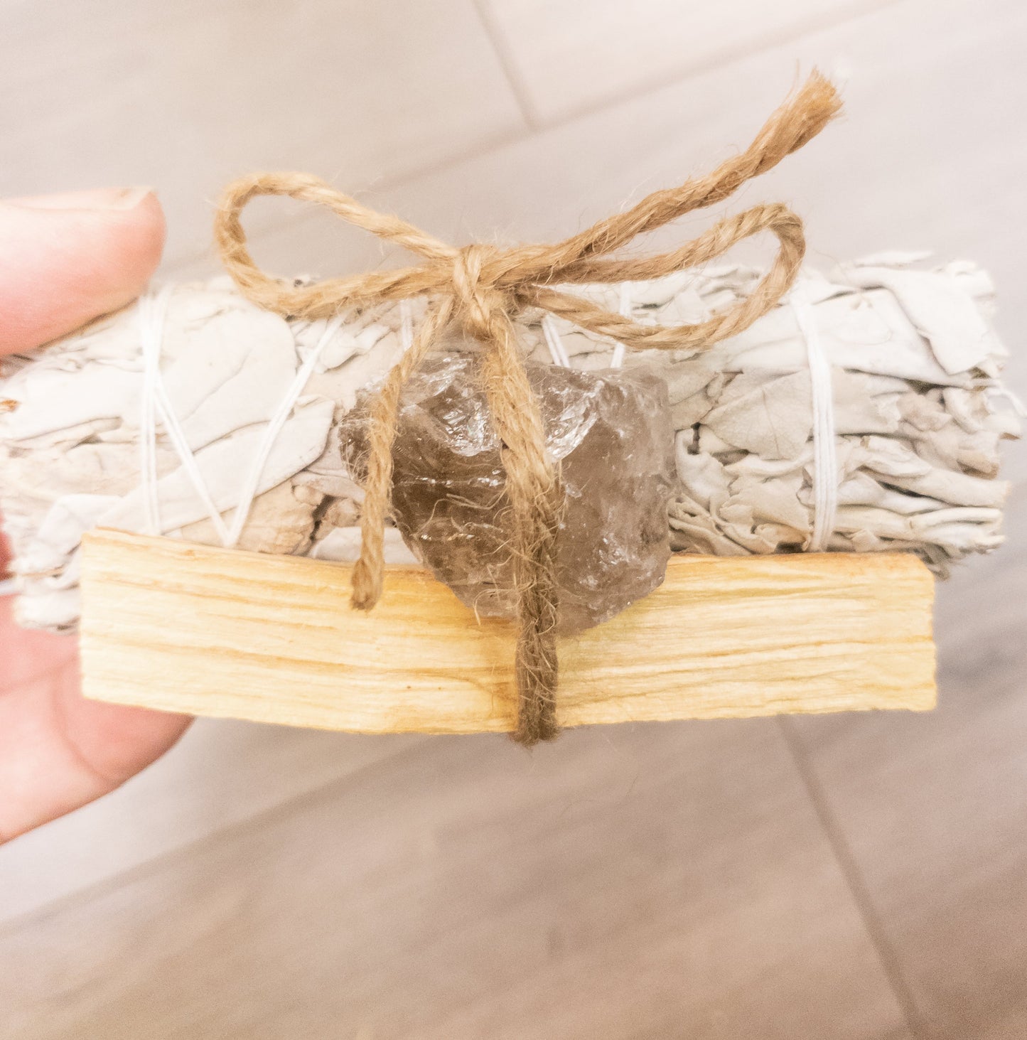 Palo Santo, Sage & Crystal Smudging Bundle