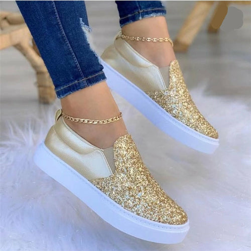 Women's Glitter Slip-on Loafers