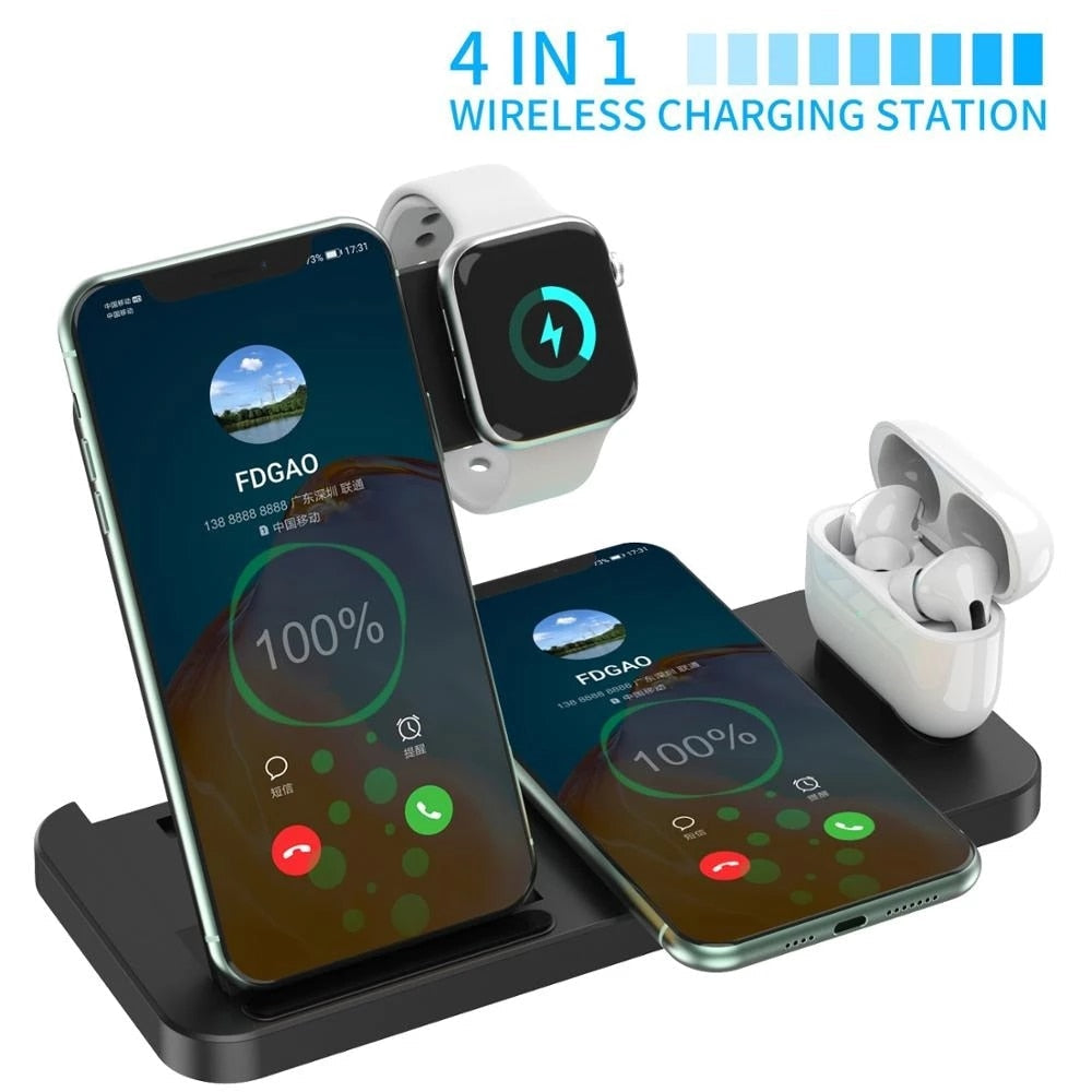 Wireless Charging Station For iPhone and Samsung Phones