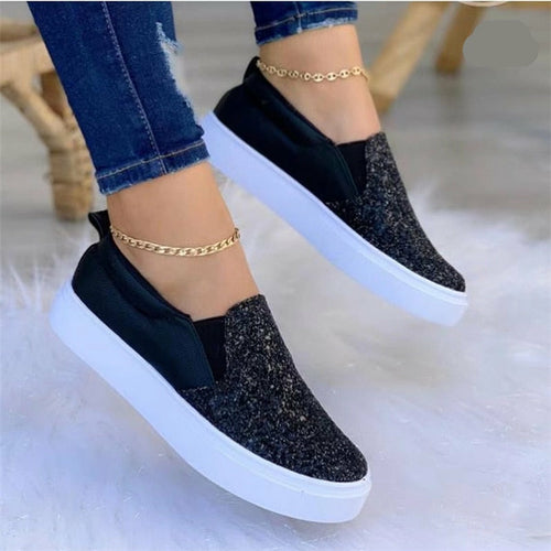 Women's Glitter Slip-on Loafers