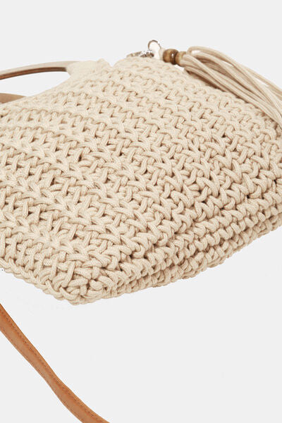 Crochet Knit Convertible Tote Bag