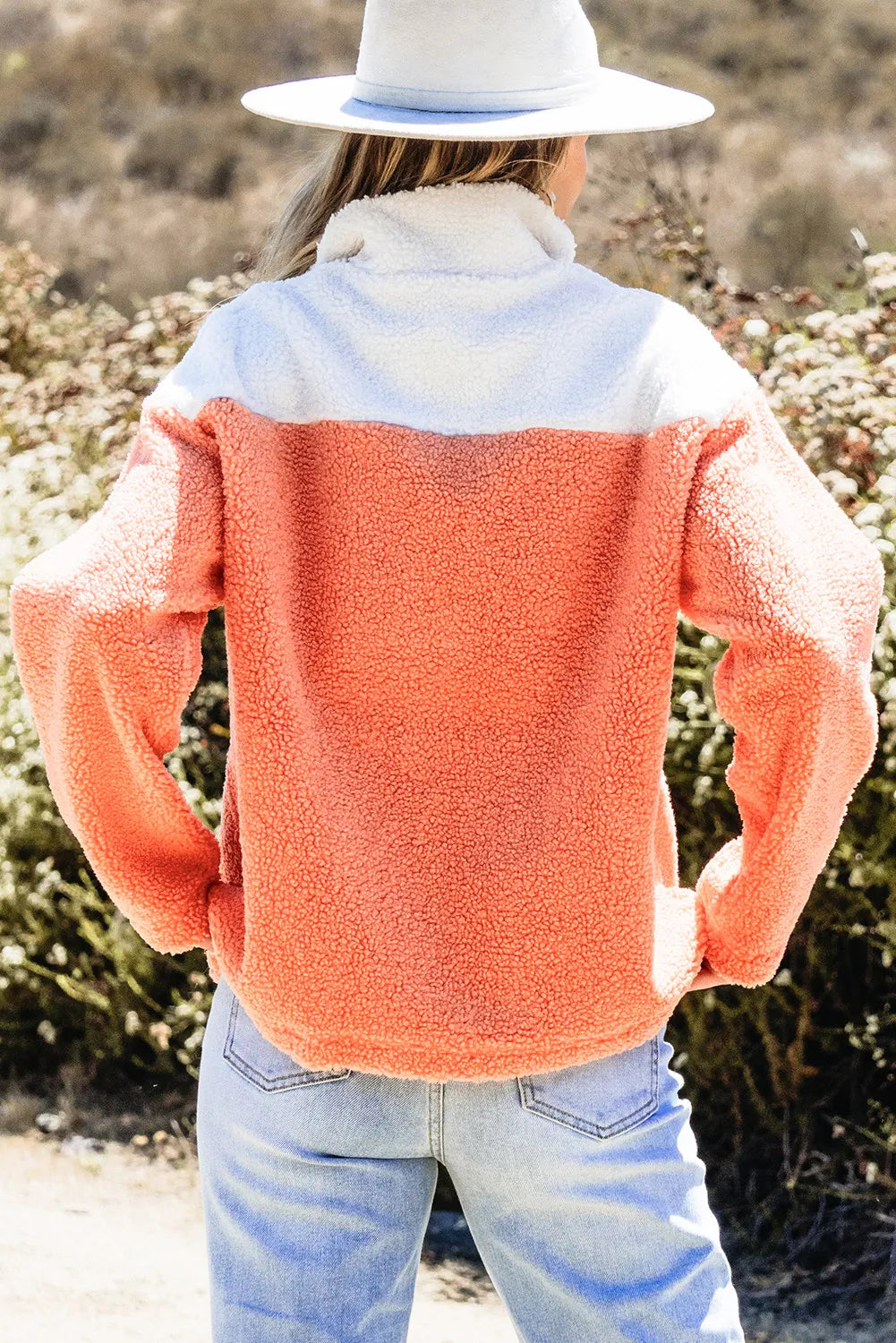 Color Block Half Zip Sweatshirt