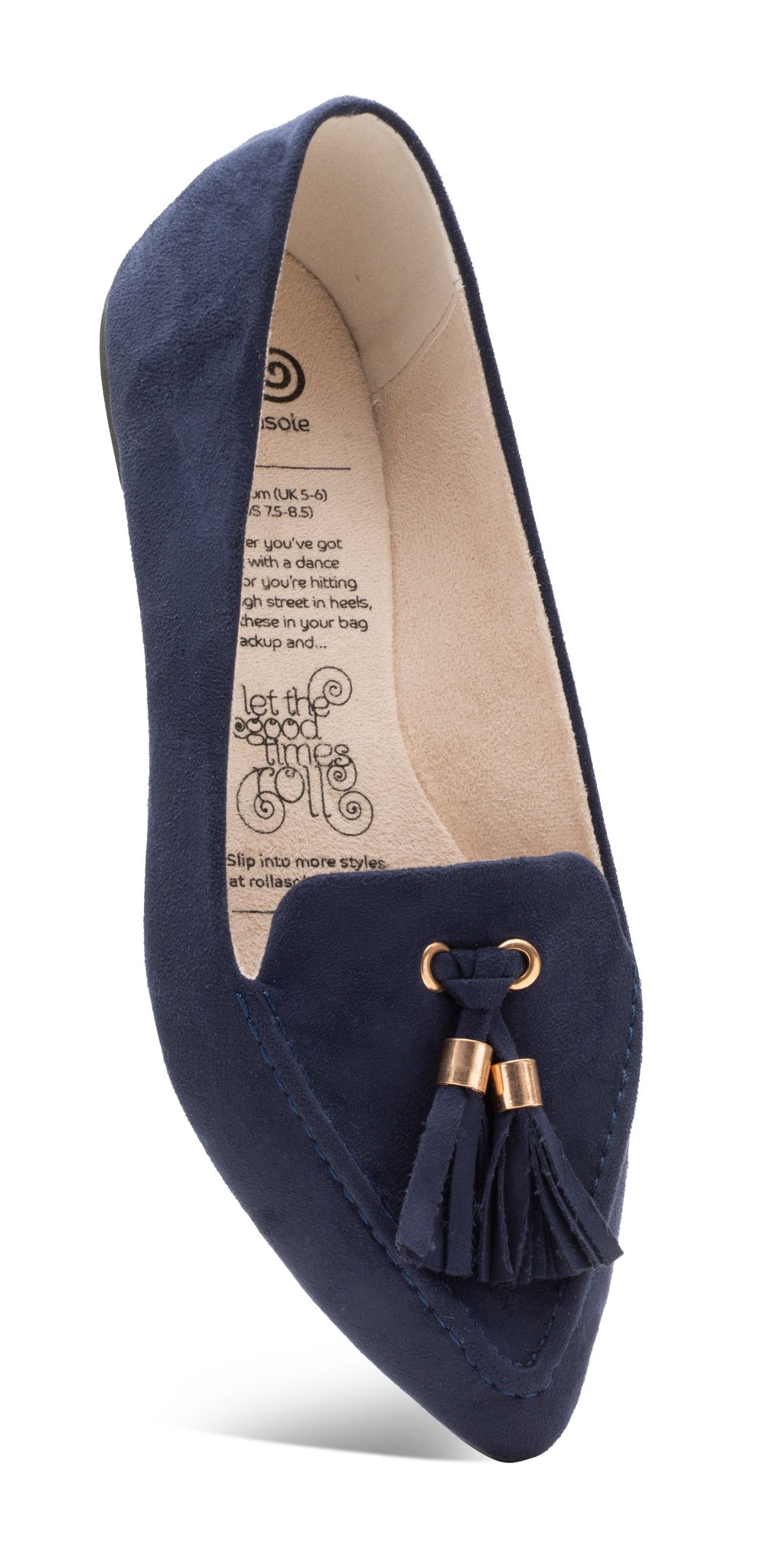 Midnight Blues Roll-Up Flats