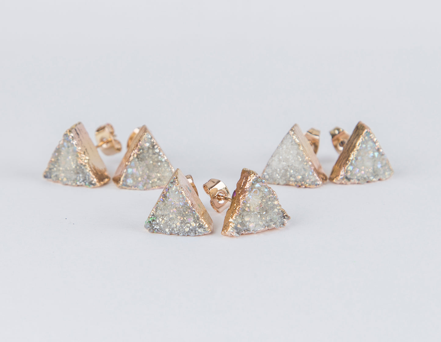 Triangle Druzy Earrings