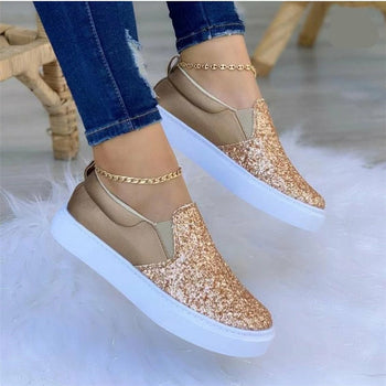 Women's Glitter Slip-on Loafers