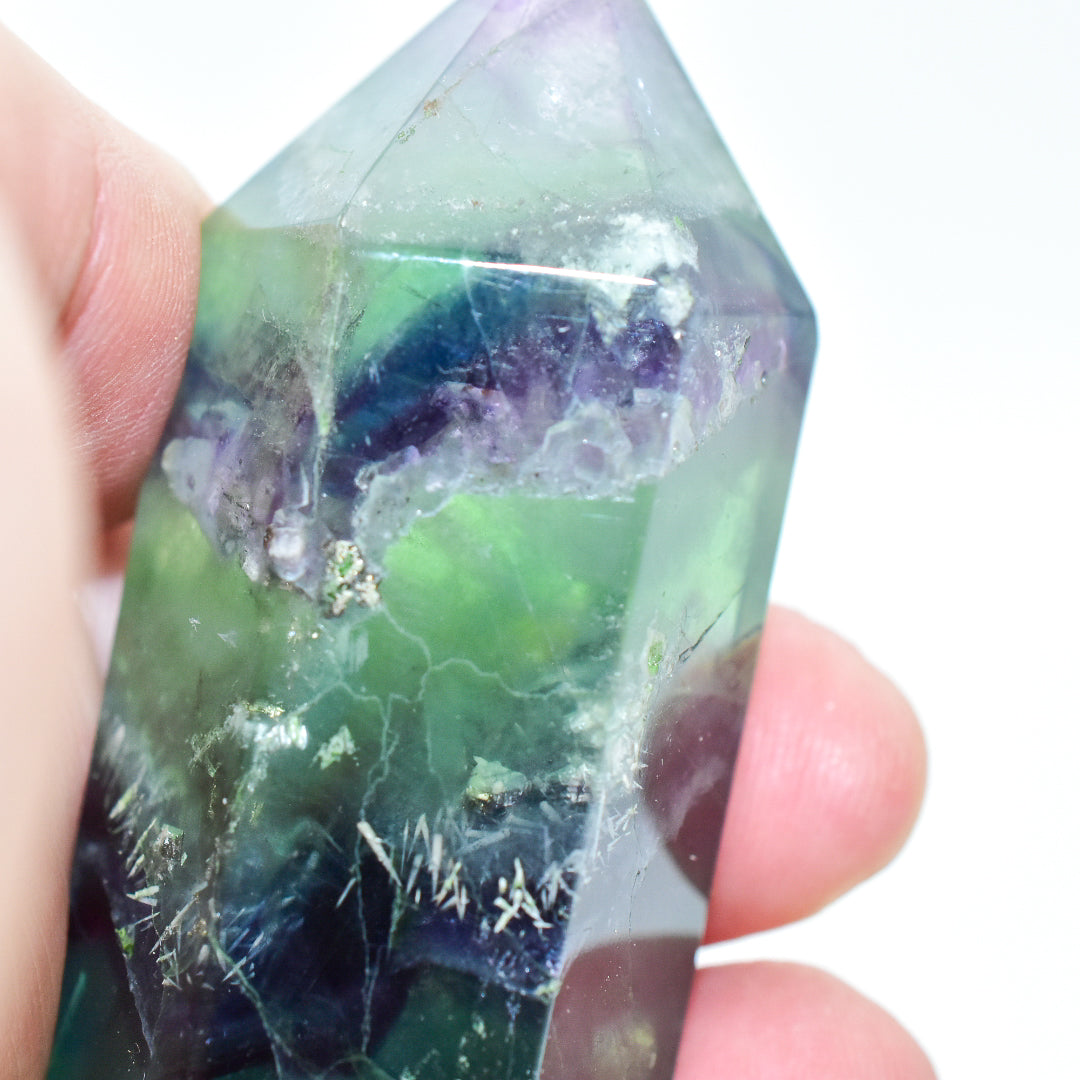 Fluorite Point Crystal Tower