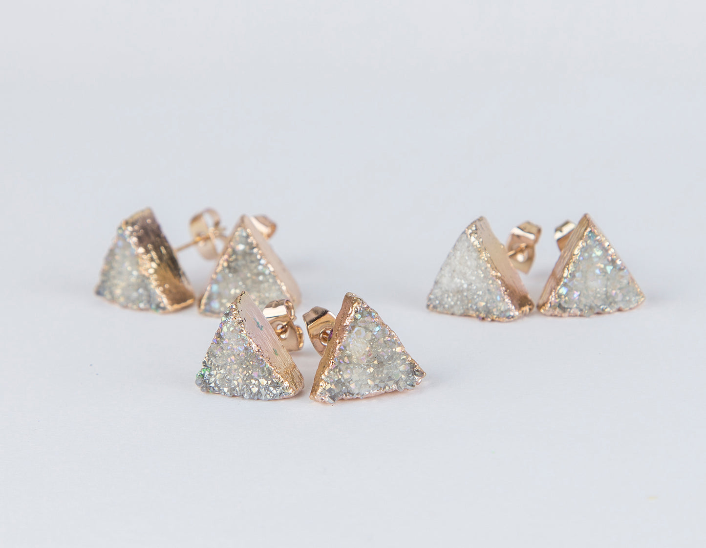 Triangle Druzy Earrings