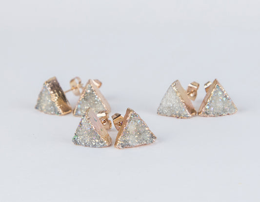 Triangle Druzy Earrings