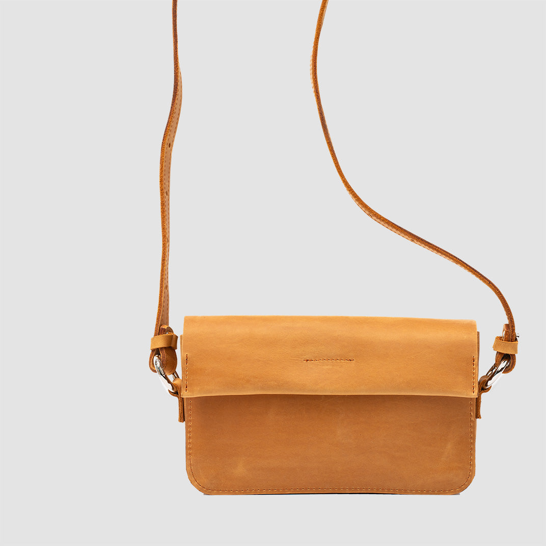 Indian Yellow Leather Shoulder Bag