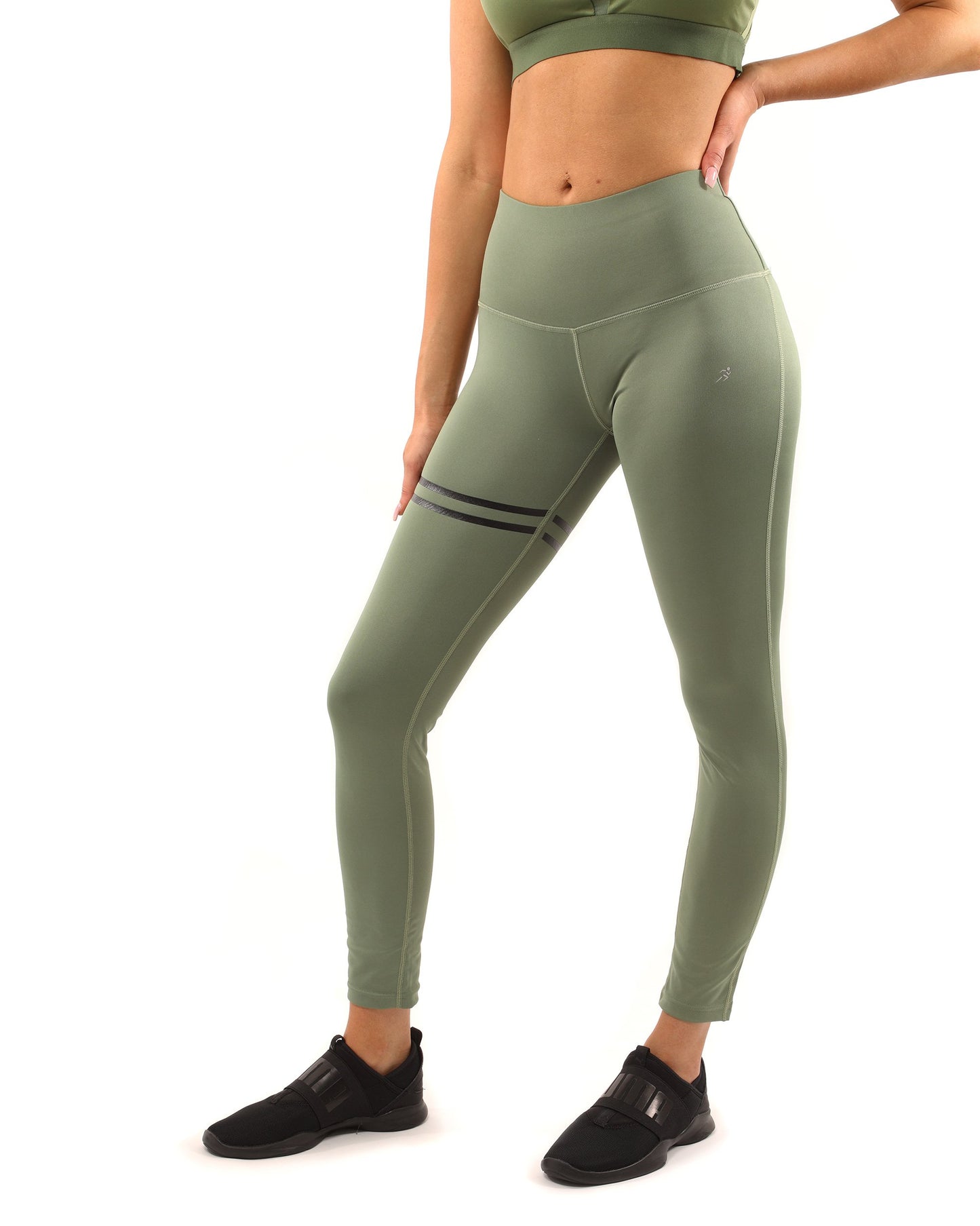 Olive Green Huntington Leggings & Sports Bra Set