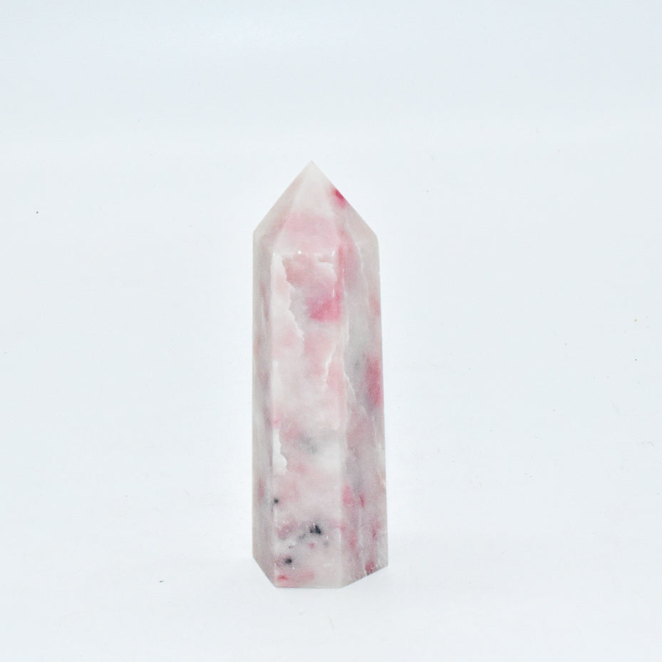 Pink Opal Crystal Point Tower