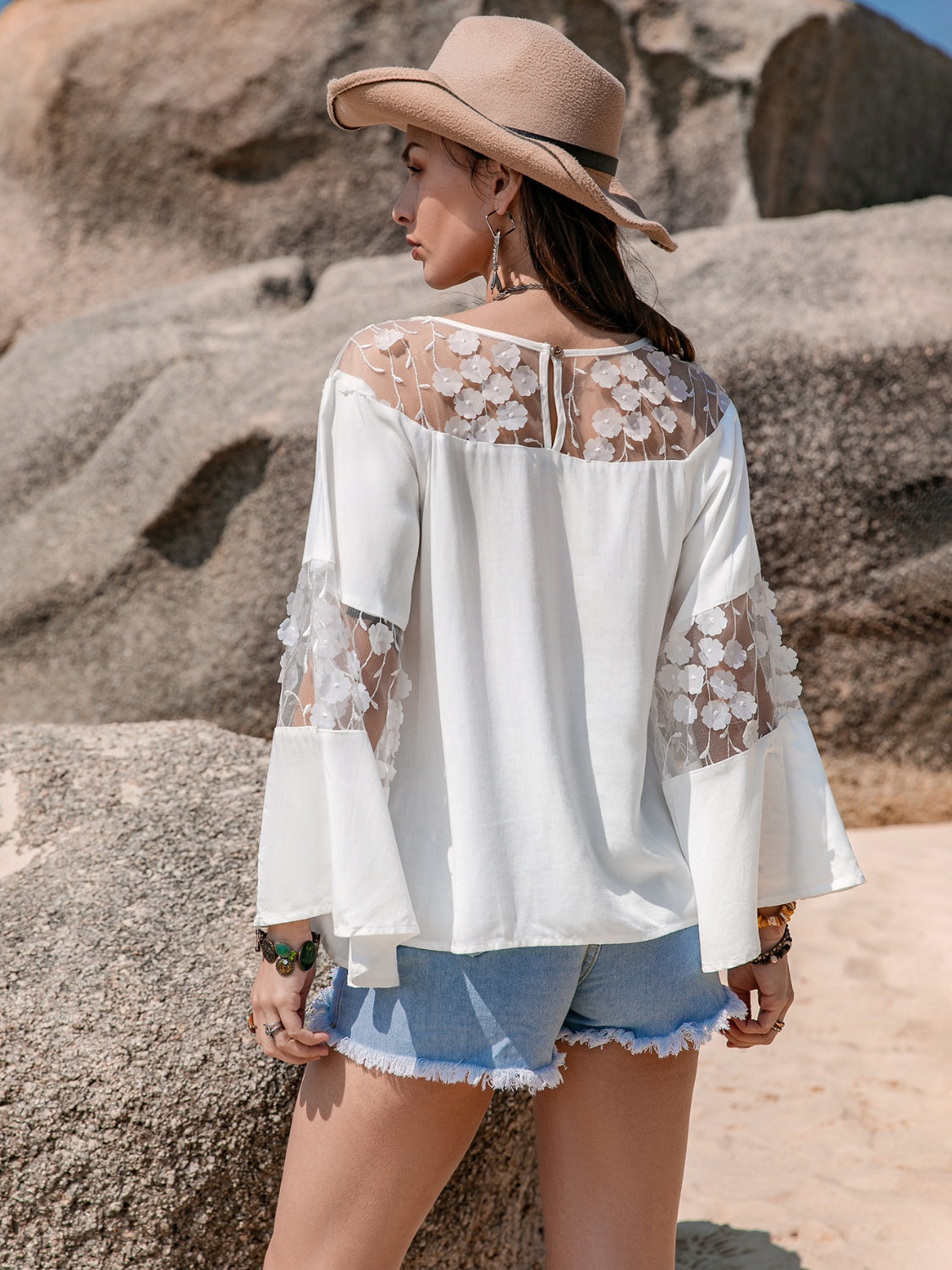 Round Neck Lace Blouse