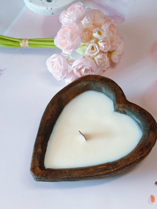 Endless Love Wooden Candle