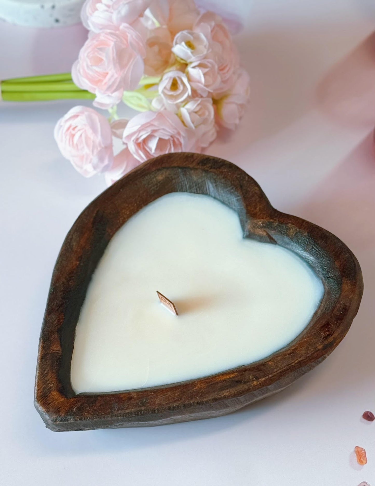 Endless Love Wooden Candle