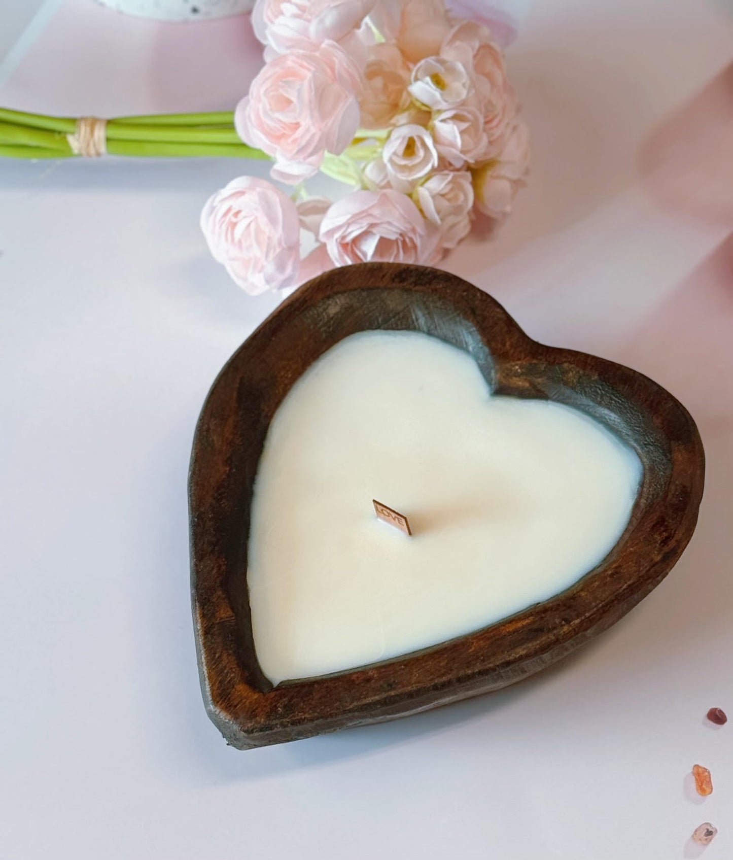 Endless Love Wooden Candle