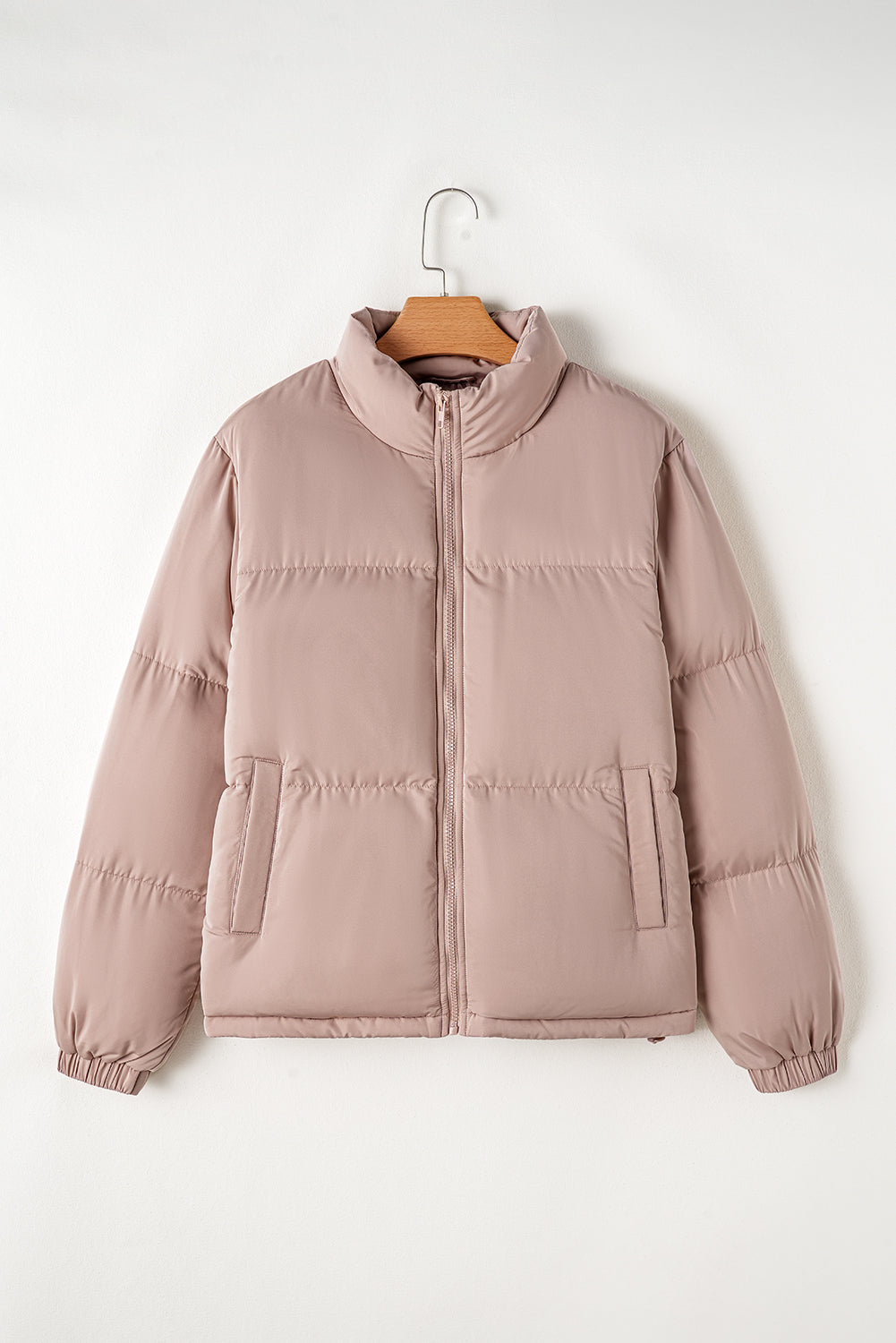 Apricot Pink Puffer Jacket