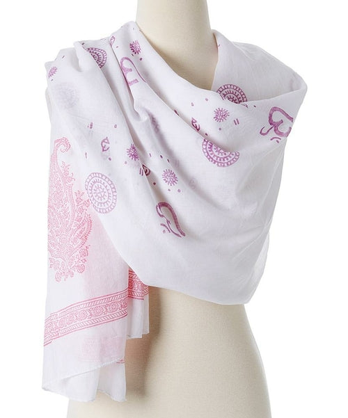 Shanti Paisley Print Cotton Shawl